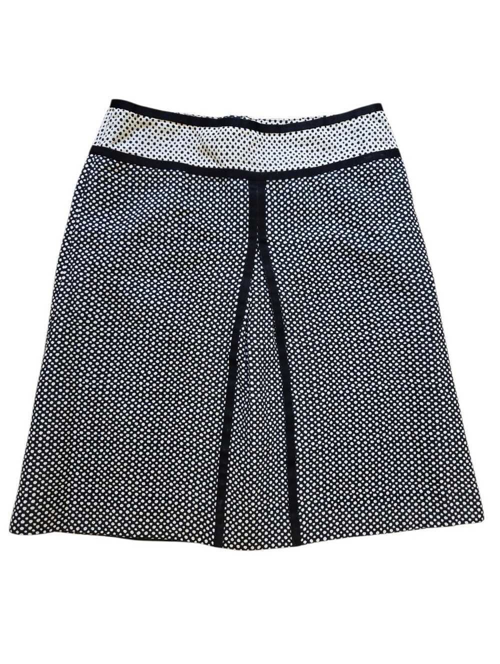 Sigrid Olsen Vintage Suite Polka Dot A-Line Skirt, Micro Dot, Inverted Pleat 6